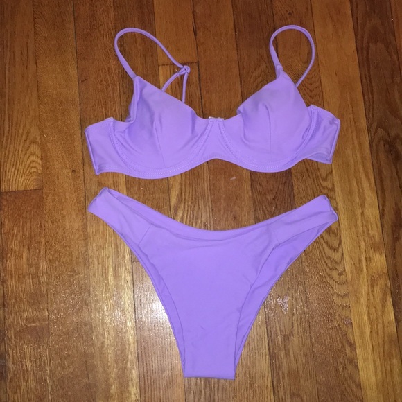 shein purple bathing suit